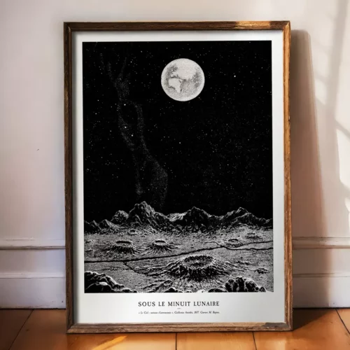 Affiche – Sous le minuit lunaire (Amédée Guillemin, 1877)