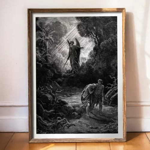 Affiche – Adam et Ève chassés du paradis (Gustave Doré, 1866)