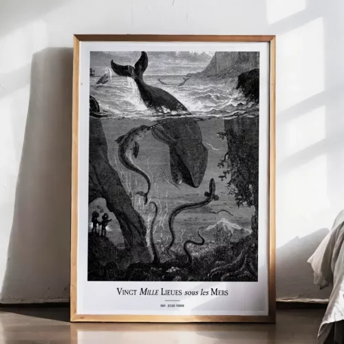 Affiche – Vingt Mille Lieues sous les Mers (Jules Verne, 1870)