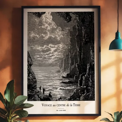 Affiche – Voyage au centre de la Terre (Jules Verne, 1864)