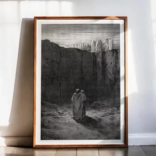 Affiche – Les âmes sur la falaise du Purgatoire (Gustave Doré, 1868)