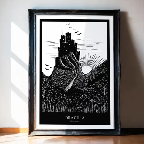 Affiche – Dracula de Bram Stoker : Couverture de la 1ʳᵉ édition américaine (1899)