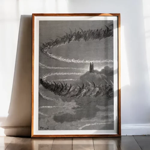 Affiche – La Sphère de Jupiter, Paradiso, Chant XVIII (Gustave Doré, 1866)