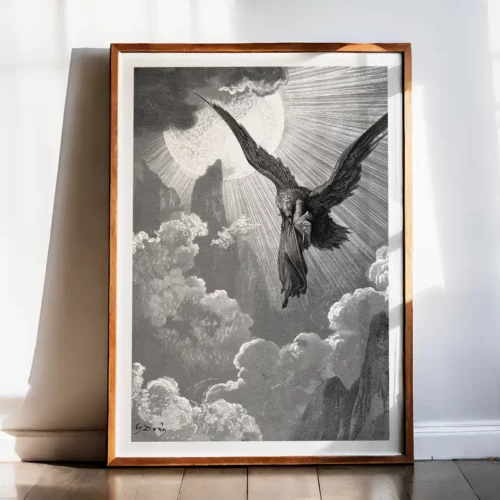 Affiche – Dante : L’aigle emporte Dante en rêve (Gustave Doré, 1868)